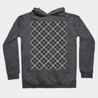 Pretty Simple Check Pattern Stripes Shades of Grey and White Hoodie
